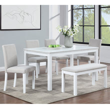 Load image into Gallery viewer, Dining Table Set With Crystal Decoration And Upholstered Chairs
