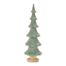 Load image into Gallery viewer, Glitter Christmas Tree Sculptures (Set of 3) - Green / Natural
