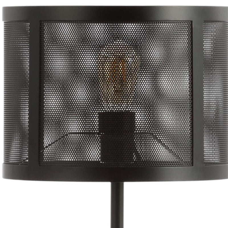 Table Lamp With Globe Shade - Black