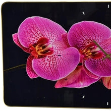 Load image into Gallery viewer, Silent Orchids Floral Wall Clock - Pink / Black / Gold

