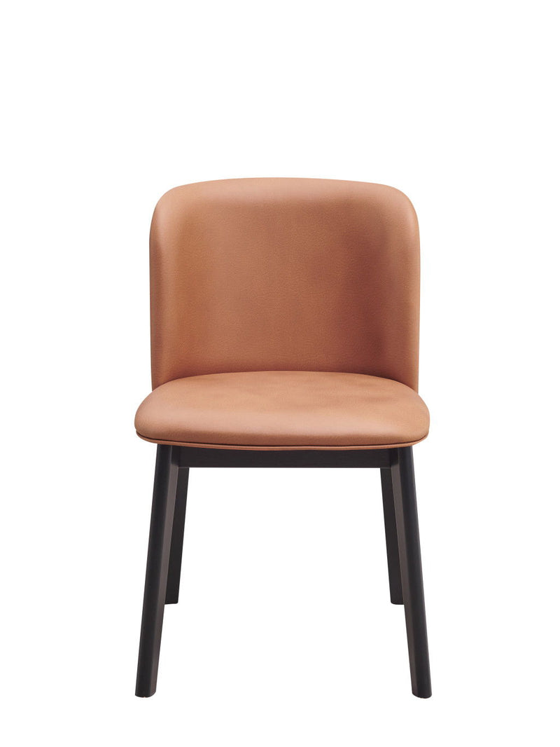 Upholstered Fabric Wing Back Dining Side Chairs (Set of 2) - Camel