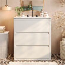 Load image into Gallery viewer, Freestanding Bathroom Vanity With Ceramic Sink, 2 Full Extension Drawers
