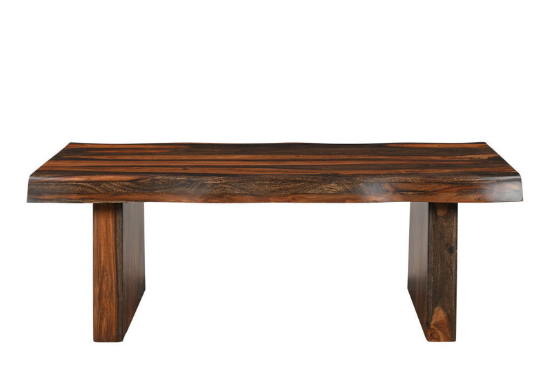 Solid Wood Coffee Table - Dark Brown