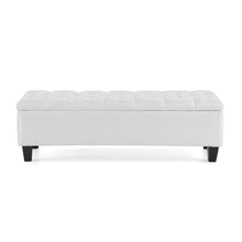 Load image into Gallery viewer, Contemporary Button Tufted And Diamond Stitched Storage Ottoman
