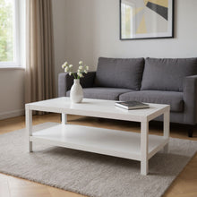 Load image into Gallery viewer, Aluminum Coffee Table With Shelf - White
