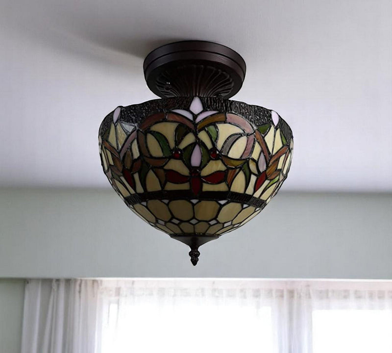Unique Statement Two Light Glass Dimmable Chandelier With Shades - Red / White