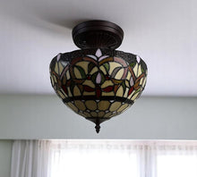 Load image into Gallery viewer, Unique Statement Two Light Glass Dimmable Chandelier With Shades - Red / White
