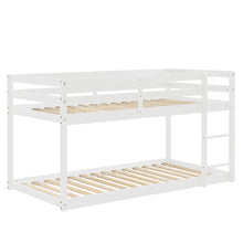 Load image into Gallery viewer, Twin over Twin Floor Bunk Bed, White(New SKU:W504P148538)
