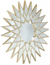 Load image into Gallery viewer, 34" Sunburst Metal Framed Accent Mirror - Gold

