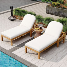 Load image into Gallery viewer, Outdoor Chaise Lounge With 5 Position Adjustable Backrest (Set of 2)
