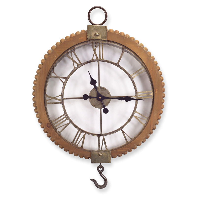 Analog Round Wall Clock - Natural