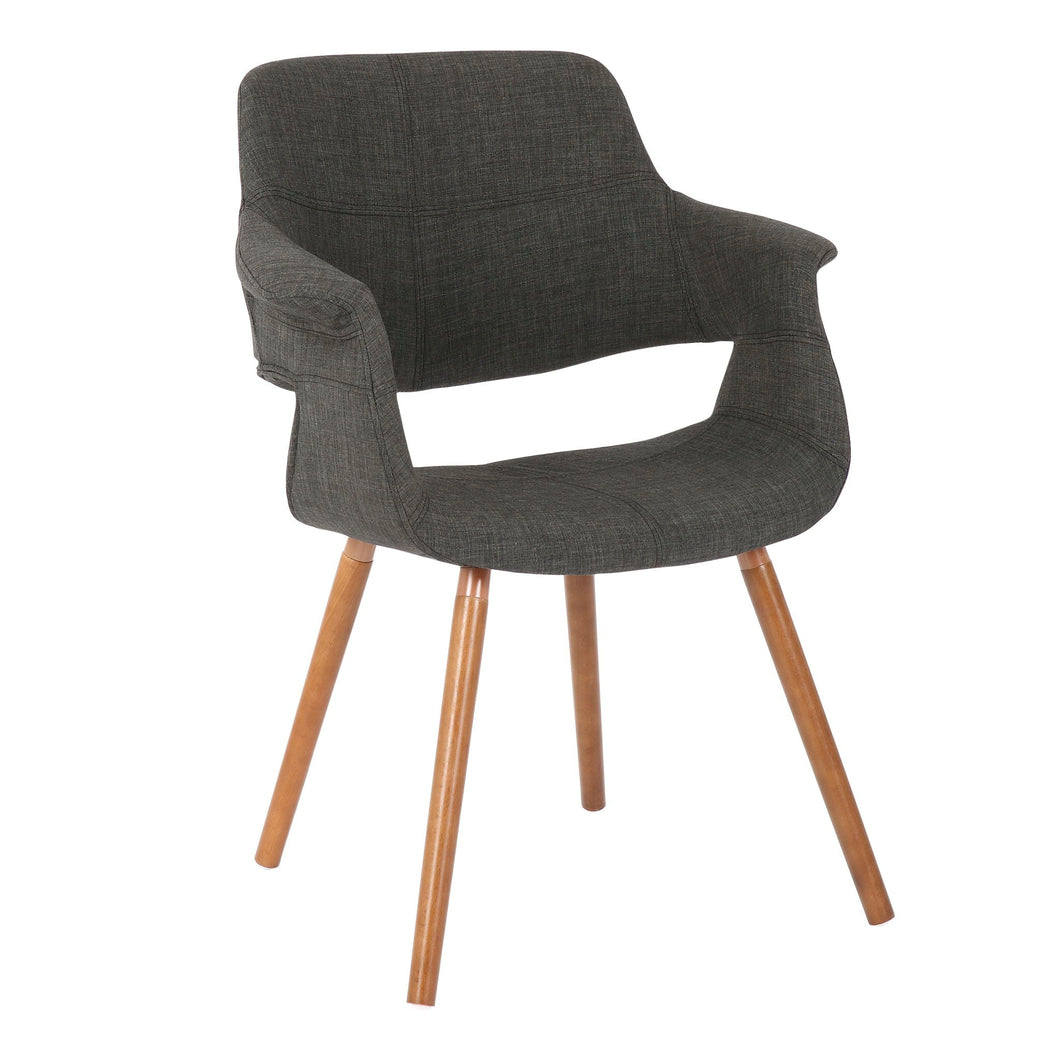 Vintage Flair - Mid-Century Modern Chair (Set of 2) - Walnut / Charcoal