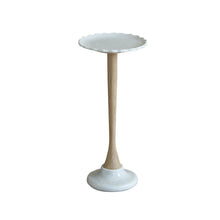 Load image into Gallery viewer, Marble Round Pedestal End Table - White
