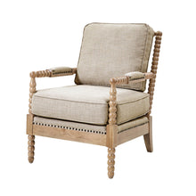 Load image into Gallery viewer, Arm Chair With Open Back Spindle Design, Padded Armrests
