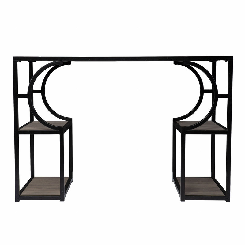 Writing Desk With Storage - Black / Gray