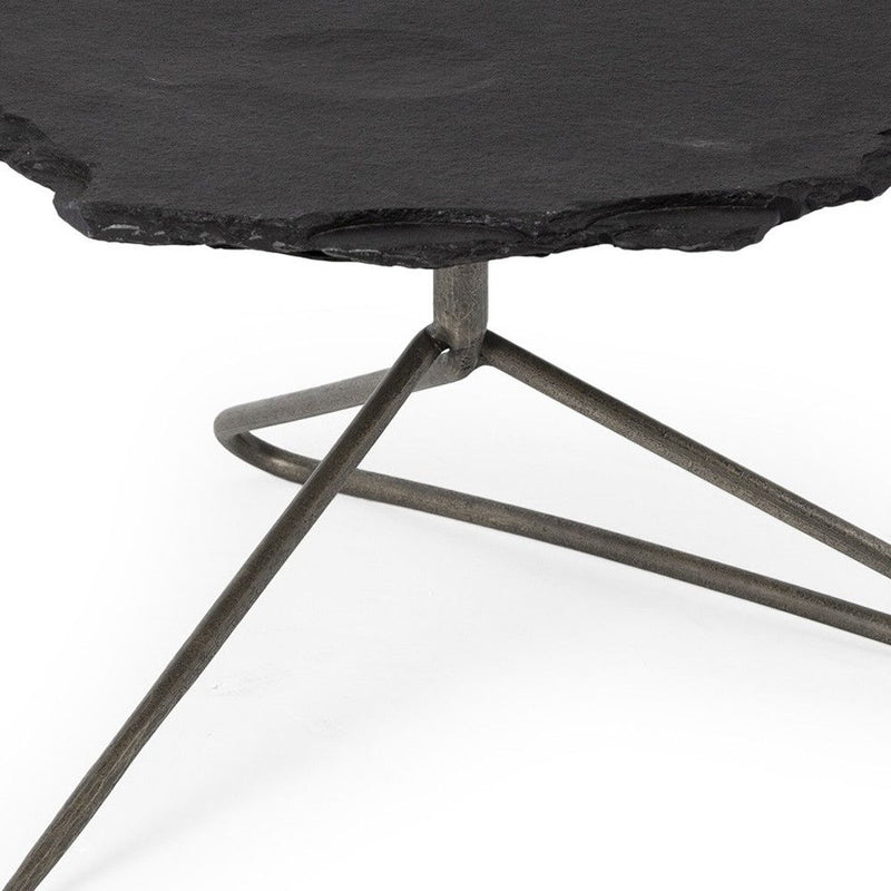 Metal Round Coffee Table - Black