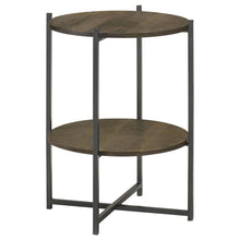 Load image into Gallery viewer, Accent Table With X-Frame And Bottom Shelf - Brown
