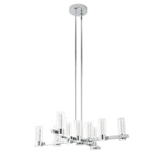 Load image into Gallery viewer, Candle Style Twelve Light Transparent Metal LED Dimmable Chandelier With Shades - Clear / Silver

