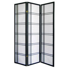 Load image into Gallery viewer, Folding Three Panel Screen Room Divider (469101) - Black / White

