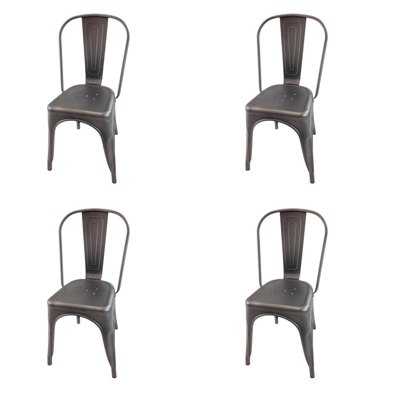 Metal Dining Side Chairs (Set of 4) - Gray