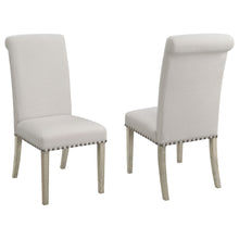 Load image into Gallery viewer, Upholstered Dining Chair With Rolled Edge Seat Back (Set of 2) - Beige
