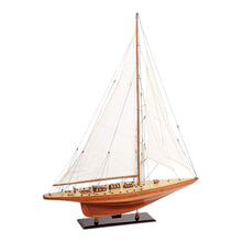 Load image into Gallery viewer, Hand Painted Model Boat Tabletop Sculpture (401996) - Brown
