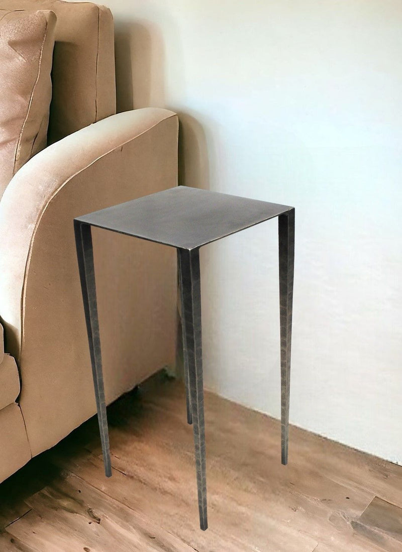 Iron Square End Table - Nickel