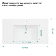 Load image into Gallery viewer, Premium Rectangular Vanity Top With Single Faucet Hole And Overflow
