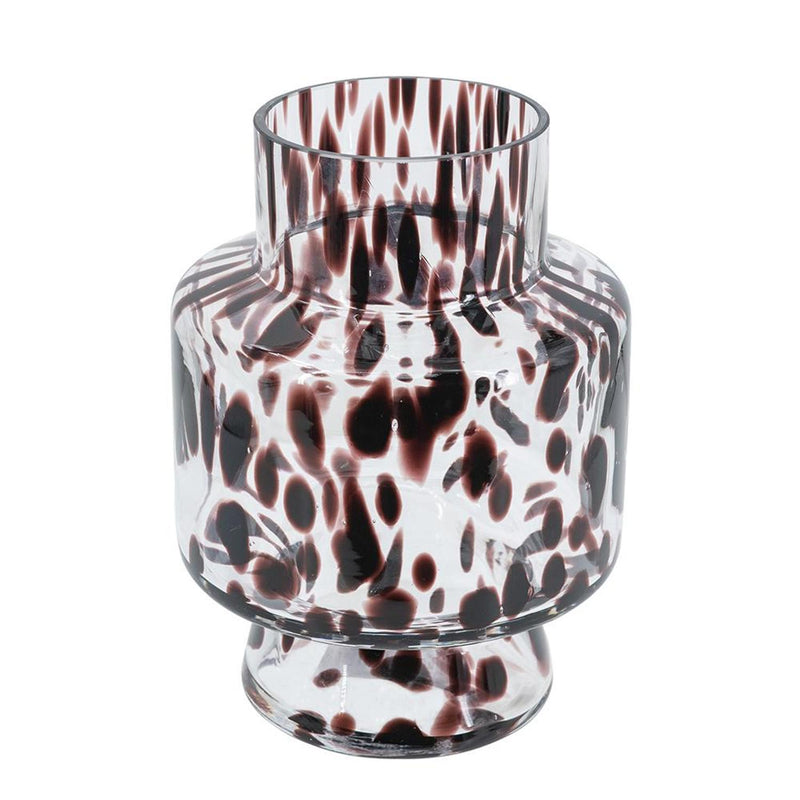 Abstract Cylinder Table Vase (574425) - Amber / Clear