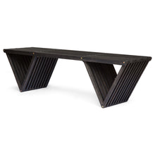 Load image into Gallery viewer, Gloaming - Outdoor Bench With Slat Design And Triangular Base
