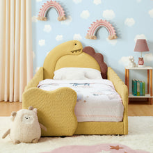 Load image into Gallery viewer, Cute Dinosaur Shaped Bed With Safety Guardrail, Toddler Frame
