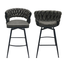 Load image into Gallery viewer, Bar Stool 360 Swivel With Back Footrest
