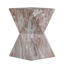 Load image into Gallery viewer, Round Outdoor Geometric End Table - Marble
