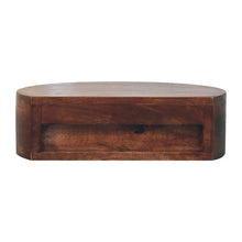 Load image into Gallery viewer, 16" Solid Wood One Drawer Half Moon Floating Nightstand - Brown
