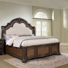 Load image into Gallery viewer, Traditional Style Upholstered Headboard Panel Bed
