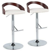 Load image into Gallery viewer, Grotto - Contemporary Adjustable Height Barstool With Swivel With Straight T Footrest (Set of 2)
