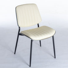 Load image into Gallery viewer, Dining Chairs (Set of 2) Mid-Century Modern Retro Chair With Walnut Bentwood Back Upholstered Seat Metal Legs Adjustable Foot For Kitchen Dining Room Chairs
