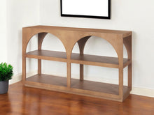 Load image into Gallery viewer, 54" Solid Wood Floor Shelf Console Table With Two Shelves - Brown
