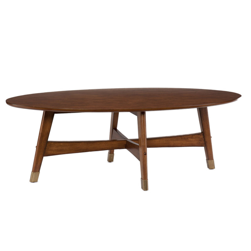 Solid Wood With Iron Coffee Table - Brown