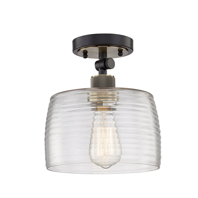 Shaded Dimmable Flush Chandelier With Shades - Gray