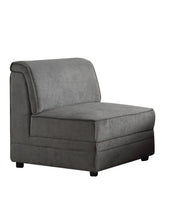 Load image into Gallery viewer, Velvet Slipper Chair - Gray And Black
