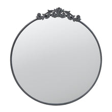 Load image into Gallery viewer, 39" Crowned Top Iron Framed Accent Mirror - Black
