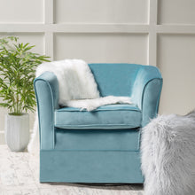 Load image into Gallery viewer, Zeniqua - Upholstered Velvet Swivel Chair With Loose Cover
