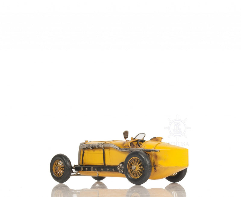 Alfa Romeo P2 Classic Racing Car Sculpture - Yellow