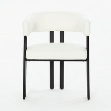 Load image into Gallery viewer, Modern Dining Upholstered Barrel Chair With Curved Back And Armrests
