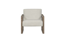 Load image into Gallery viewer, 28" Fabric And Wood Arm Chair - Beige / Ash
