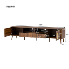 Load image into Gallery viewer, TV Stand For TVs Up To 85" With Soft-Close Doors, Open Shelf, Cable Management - Walnut
