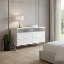 Load image into Gallery viewer, Four Drawer Double Dresser - White
