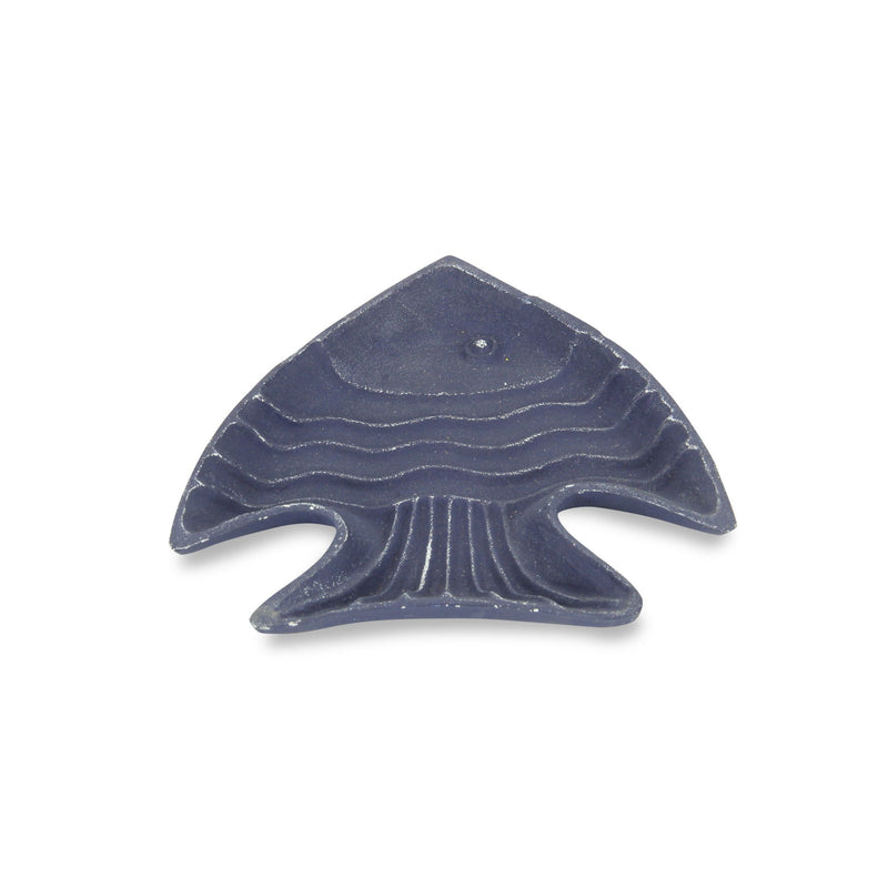 8" Angel Fish Cast Iron Vanity Tray - Blue