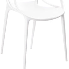 Load image into Gallery viewer, Heavy Duty Plastic Open Back Dining Arm Chairs (Set of 4) - White
